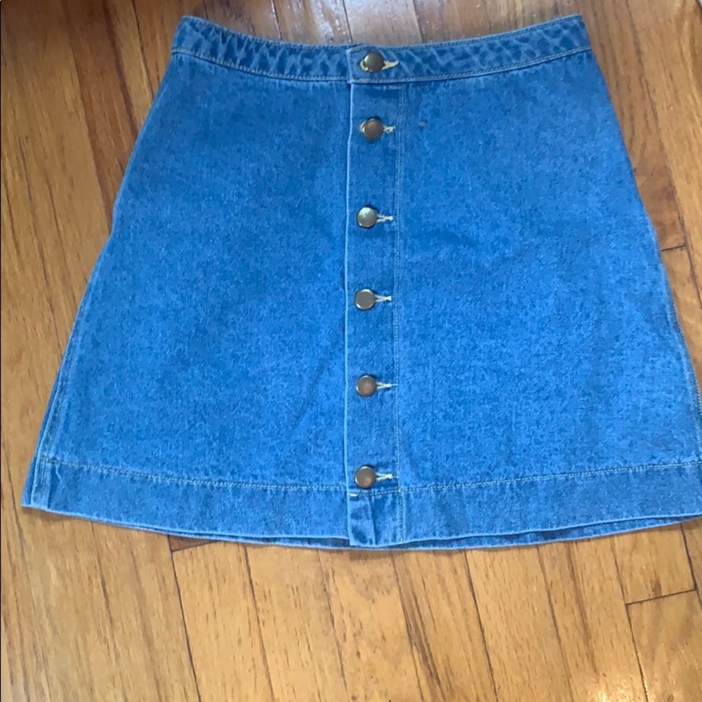 American Apparel button down denim skirt